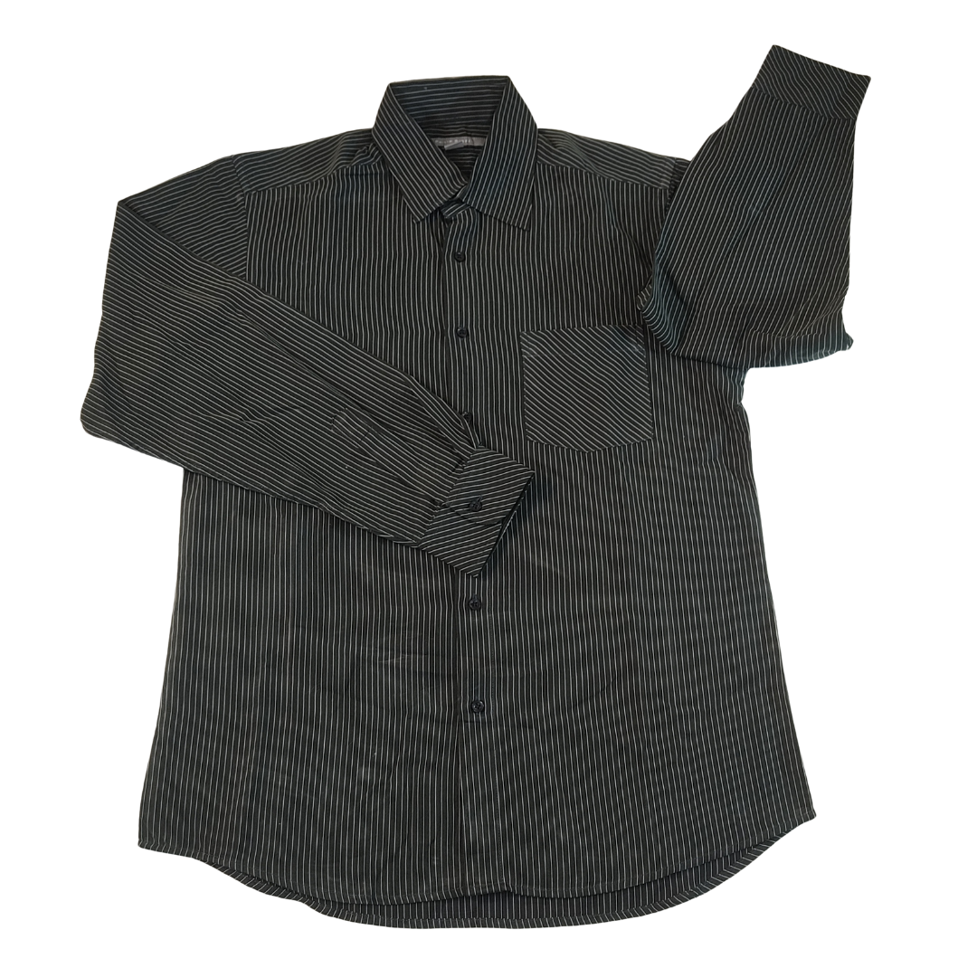 Medium - Philip Russel Men Stripped Longsleeve Shirt
