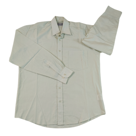 Small - Easy Care Men Light Green Long Sleeves Shirt