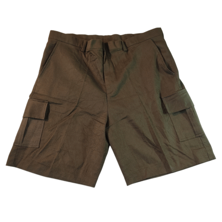 Custom Made Straight Fit Cargo Shorts - Olive Green