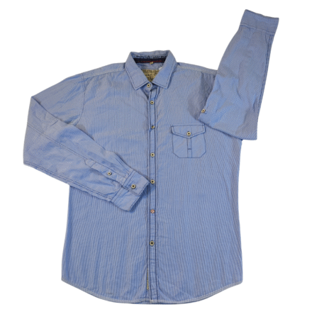 Large - Race To The Clouds Striped Longsleeve Shirt
