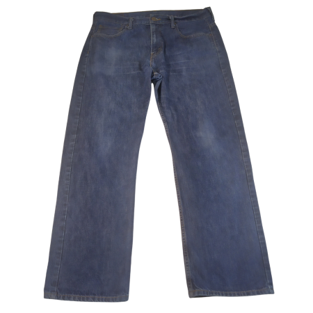 2XL - Levi Strauss and Co Blue Shredded Leg Straight Mens Jeans