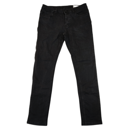Large - Denim Co Black Stretchy Skinny Mens Jeans