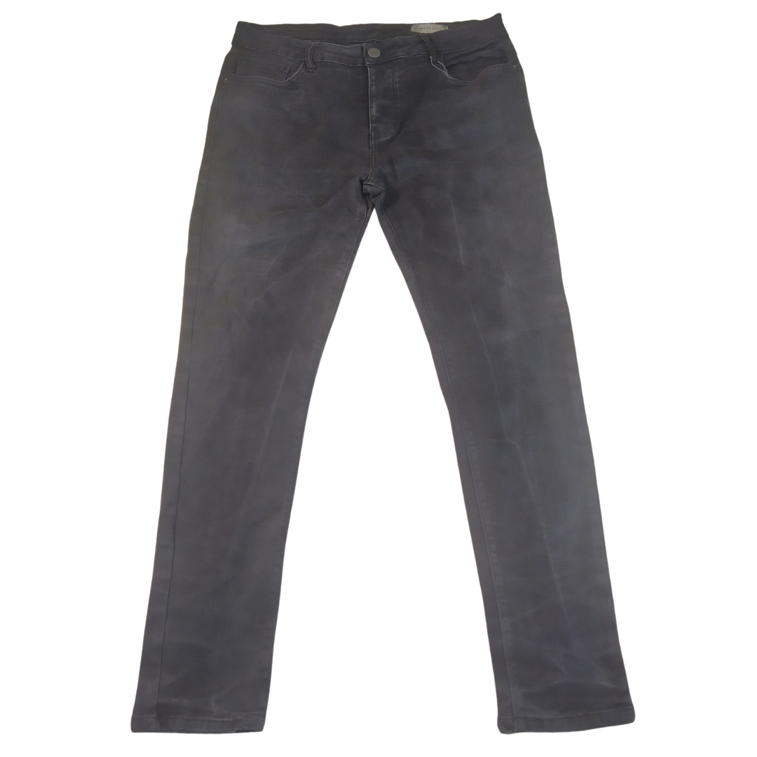 X-Large - Denim Co Black Stretchy Skinny Mens Jeans
