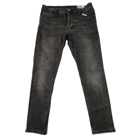 XL - Denim Co Black Wash Stretchy Skinny Mens Jeans