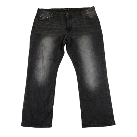 4XL - Jacano Black Stretchy Skinny Mens Jeans