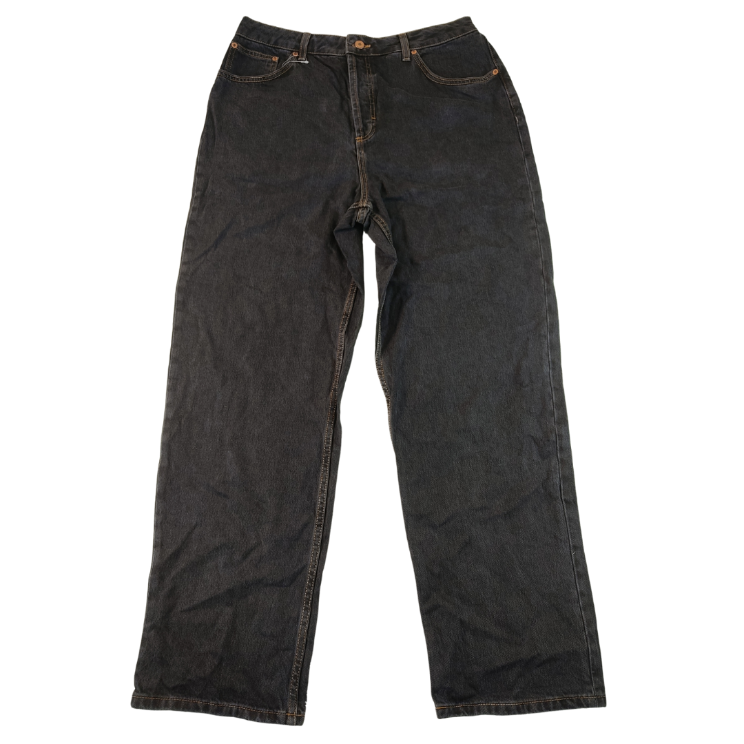 Medium - Topshop Black Straight Leg Mens Jeans