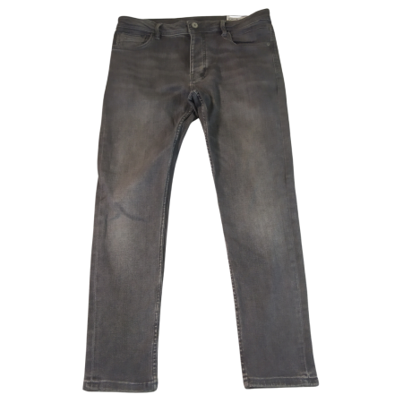 XL - Denim Co Black Wash Stretchy Skinny Mens Jeans