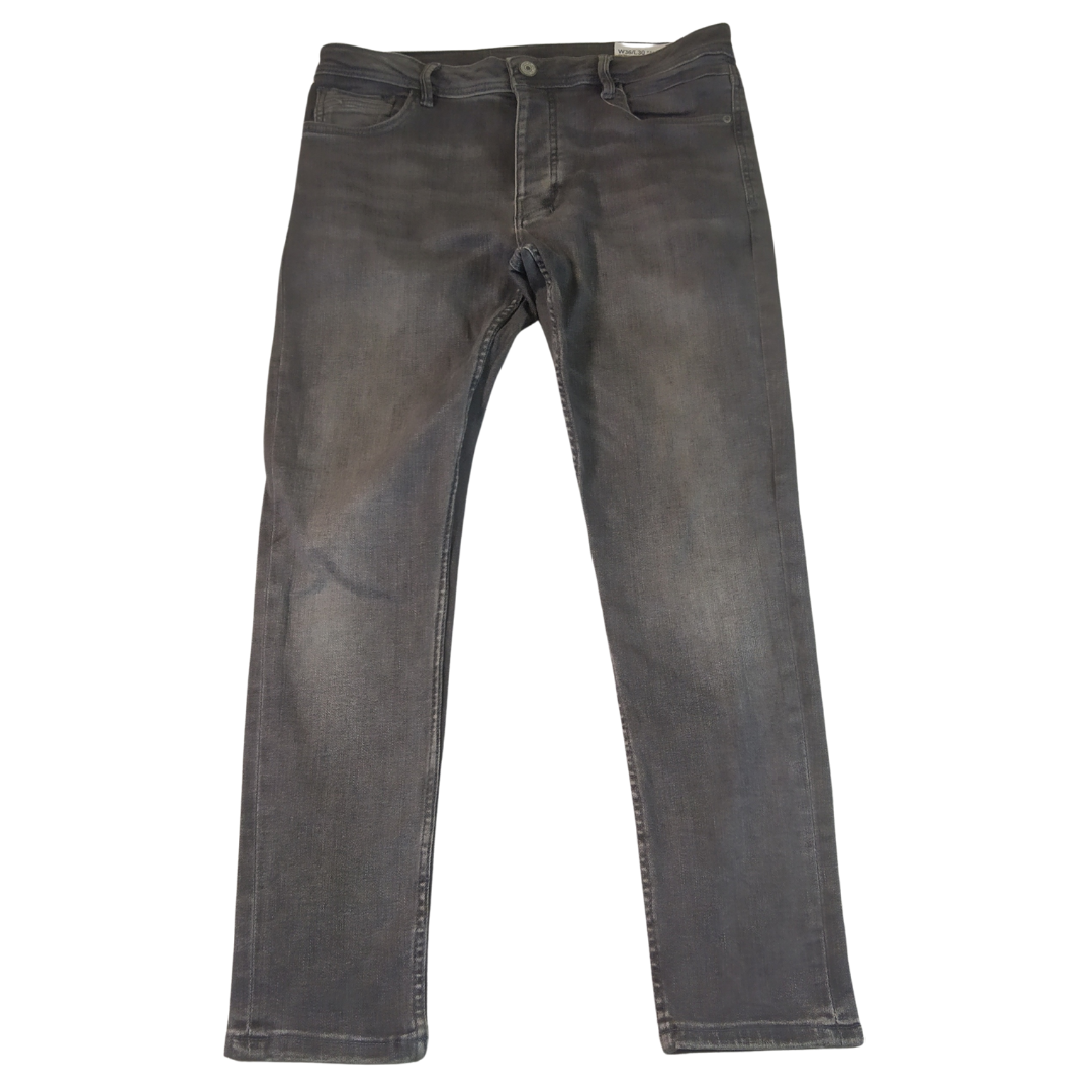 XL - Denim Co Black Wash Stretchy Skinny Mens Jeans