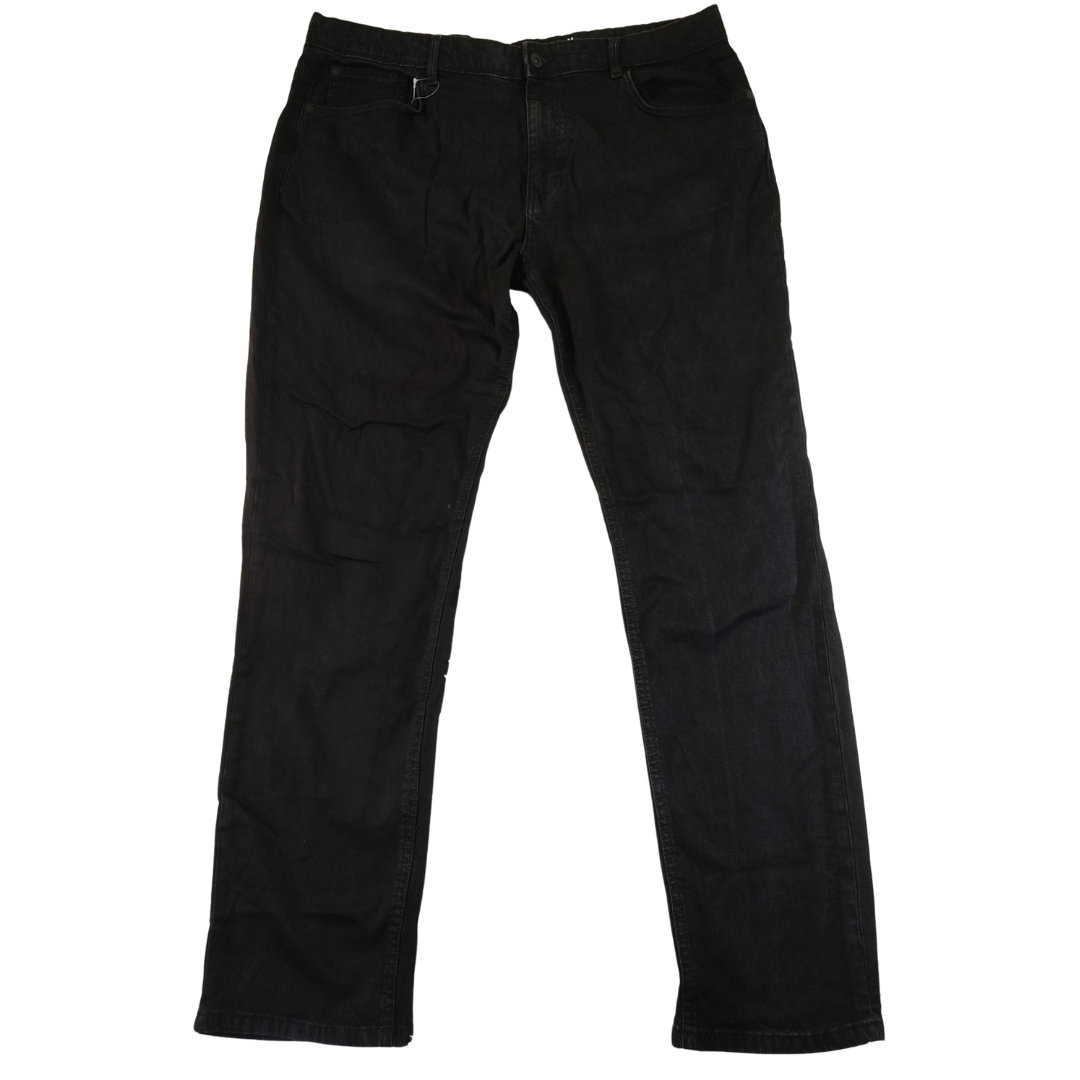 4XL - George Black Straight Skinny Mens Jeans