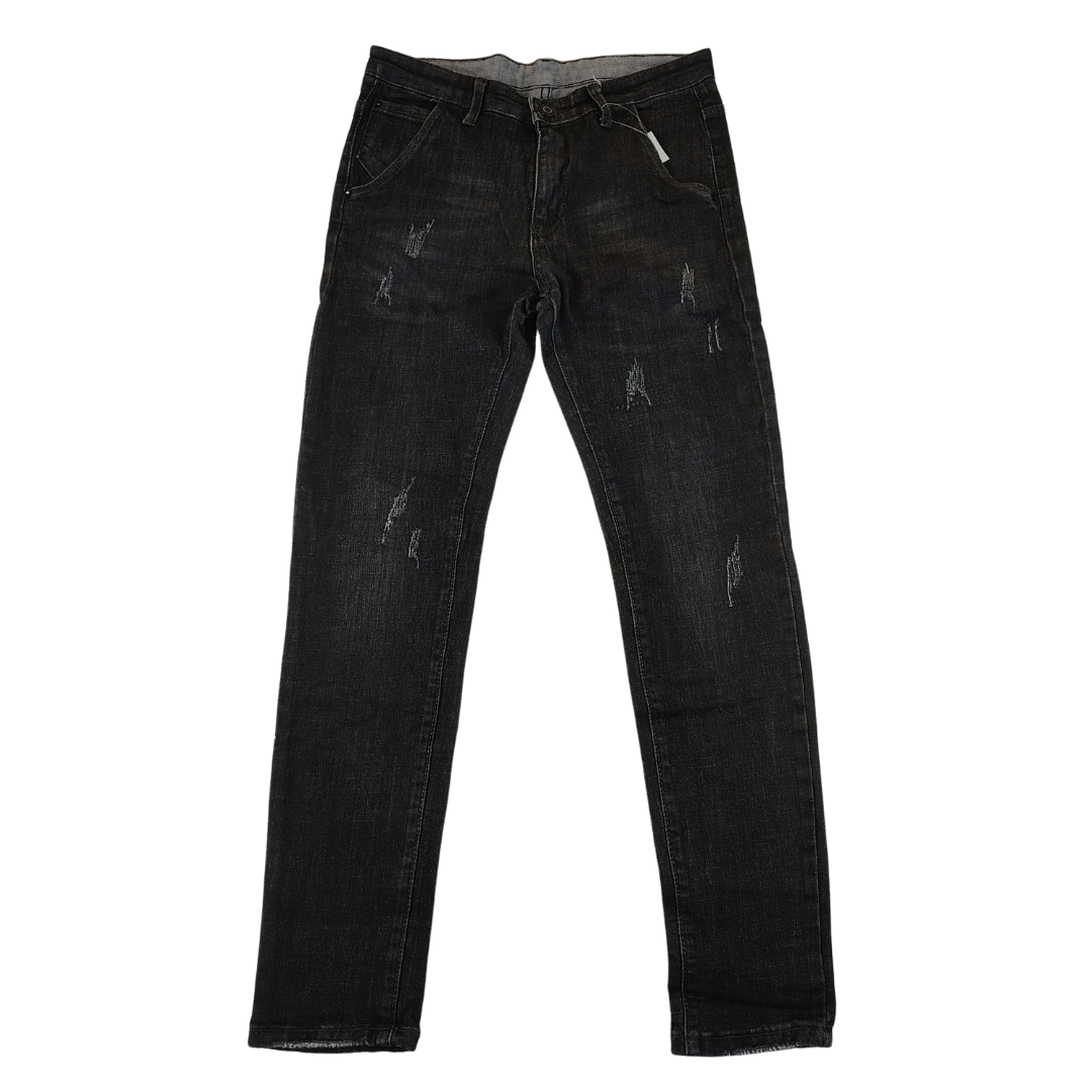 Small - Burberry Grey Skinny Ripped Stretchy Mens Jeans(premium)