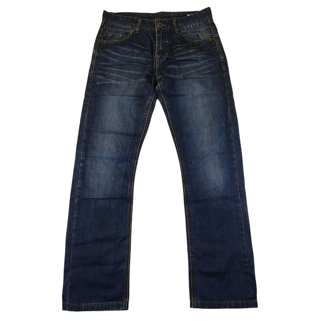 Small - Aviator Blue Wash Straight Leg Mens Jeans