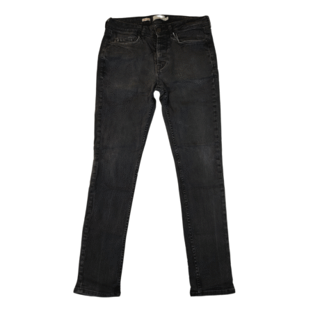 Small - Topman Grey Stretchy Skinny Mens Jeans