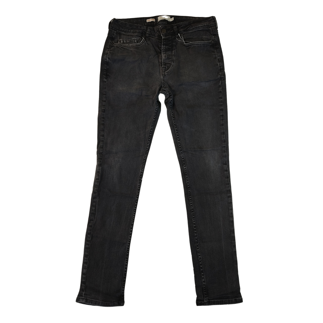 Small - Topman Grey Stretchy Skinny Mens Jeans