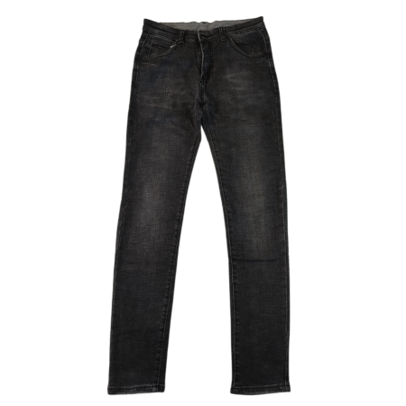 Small - Denim Black Wash Stretchy Skinny Mens Jeans