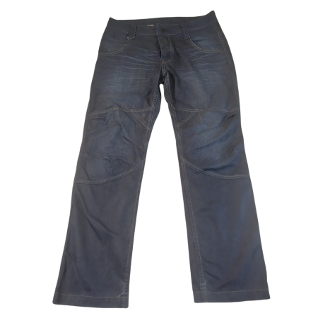 Large - Unbranded Dark Blue Shredded Leg Mens Jeans