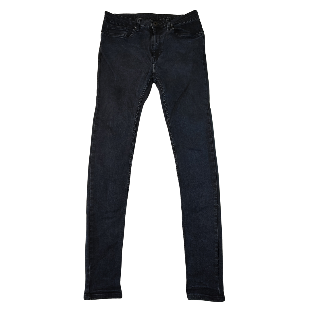 Large - Topman Dark Blue Stretchy Skinny Mens Jeans