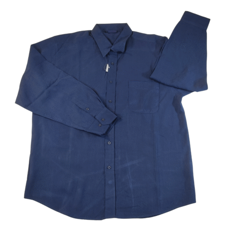 XL - Fiori Navy Blue Shortsleeve Shirt